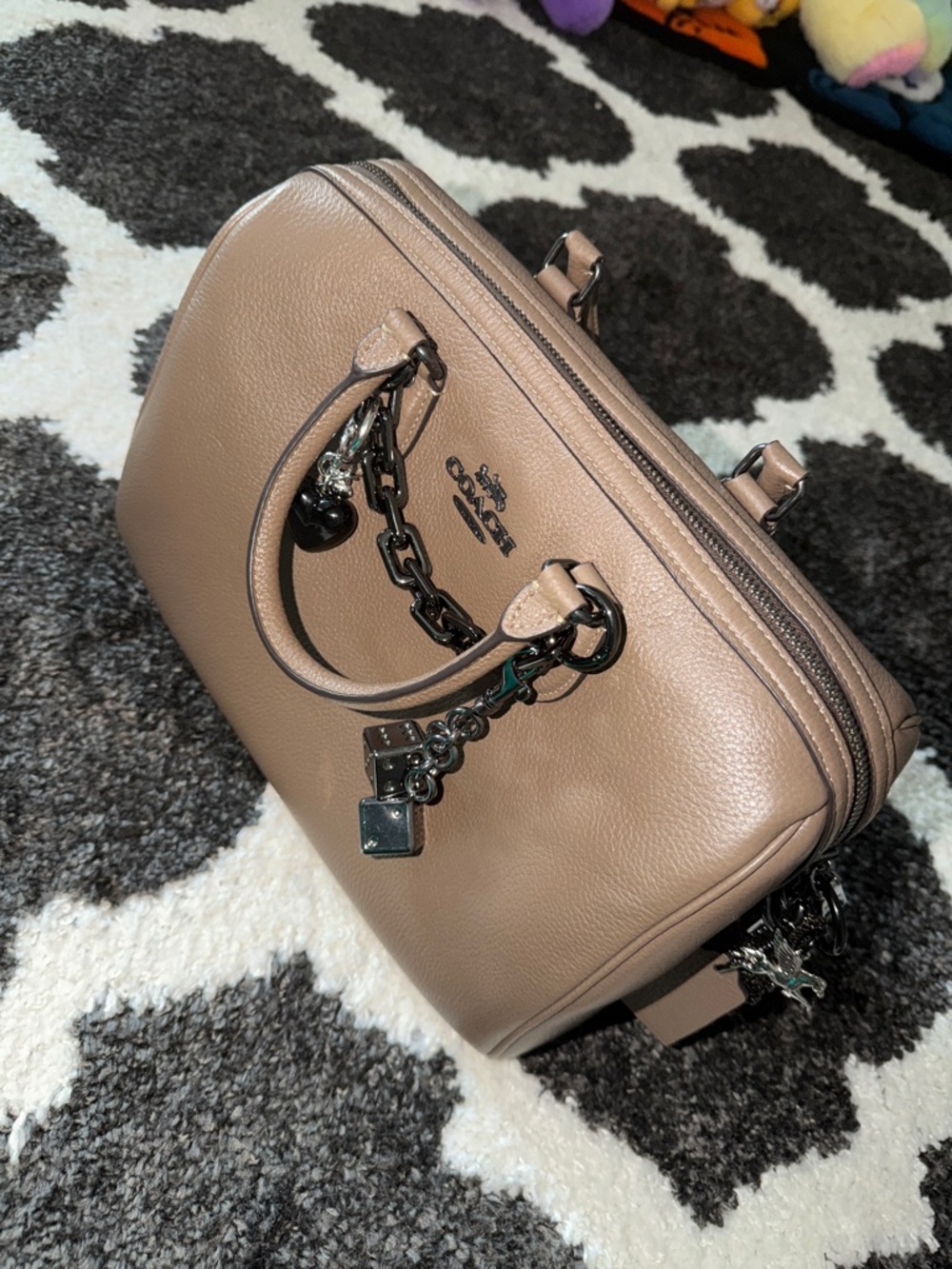 Coach Rowan- Large- Brown/Clay. With bag charms & chains included - Picture 5 of 13